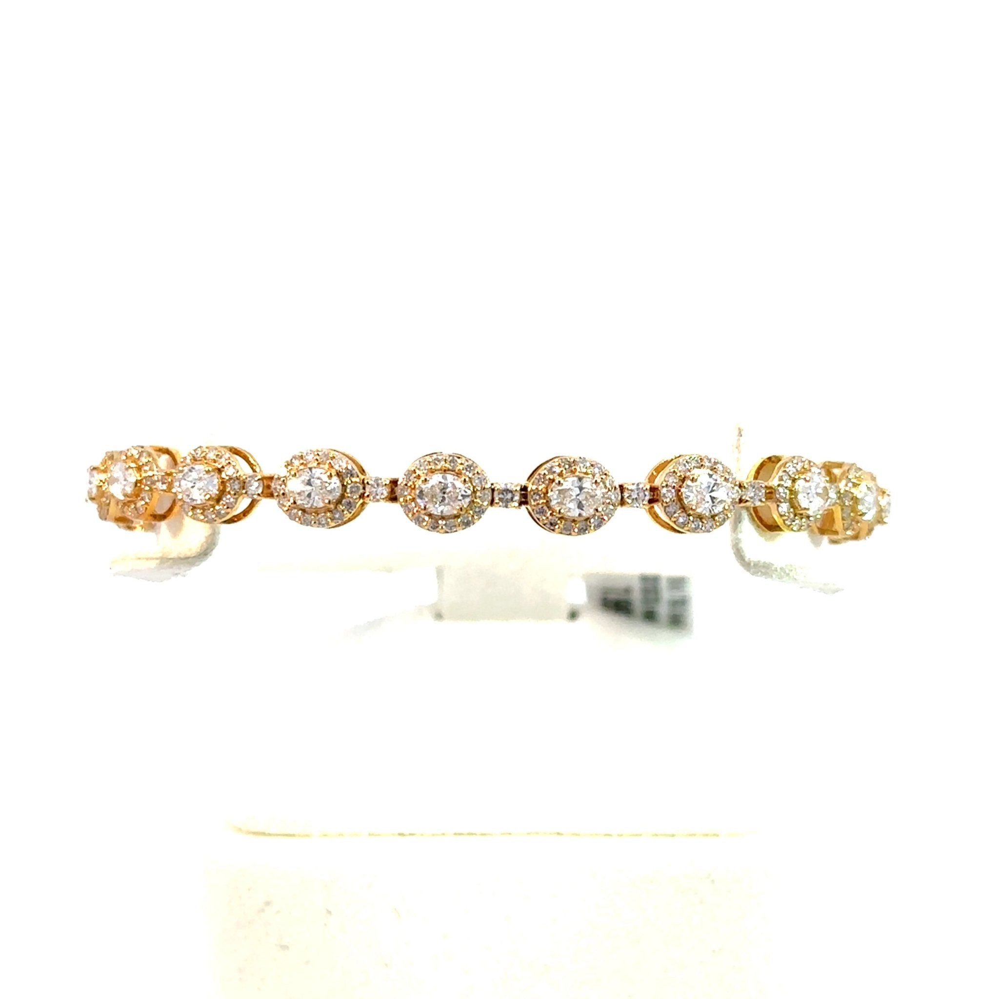 Tennis Armband - 18 kt (750 Gelbgold) - oval - Juwelier BenjaminTennis Armband - 18 kt (750 Gelbgold) - oval