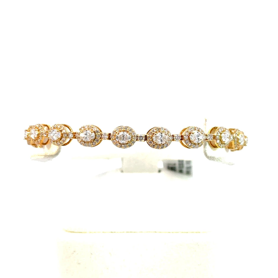 Tennis Armband - 18 kt (750 Gelbgold) - oval - Juwelier BenjaminTennis Armband - 18 kt (750 Gelbgold) - oval