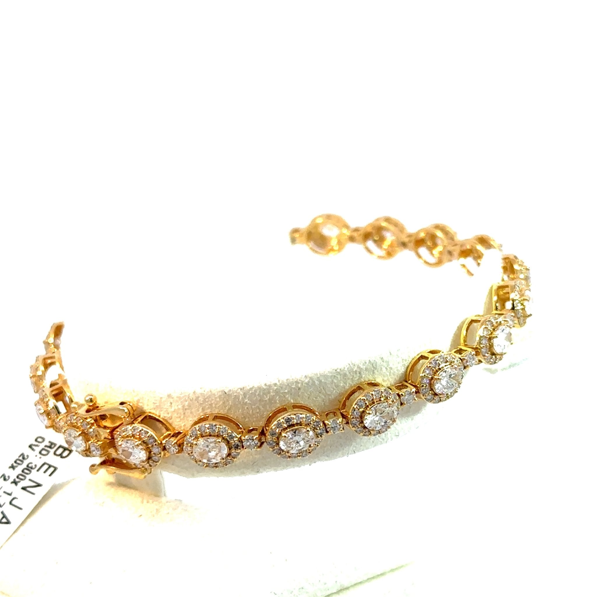 Tennis Armband - 18 kt (750 Gelbgold) - oval - Juwelier BenjaminTennis Armband - 18 kt (750 Gelbgold) - oval