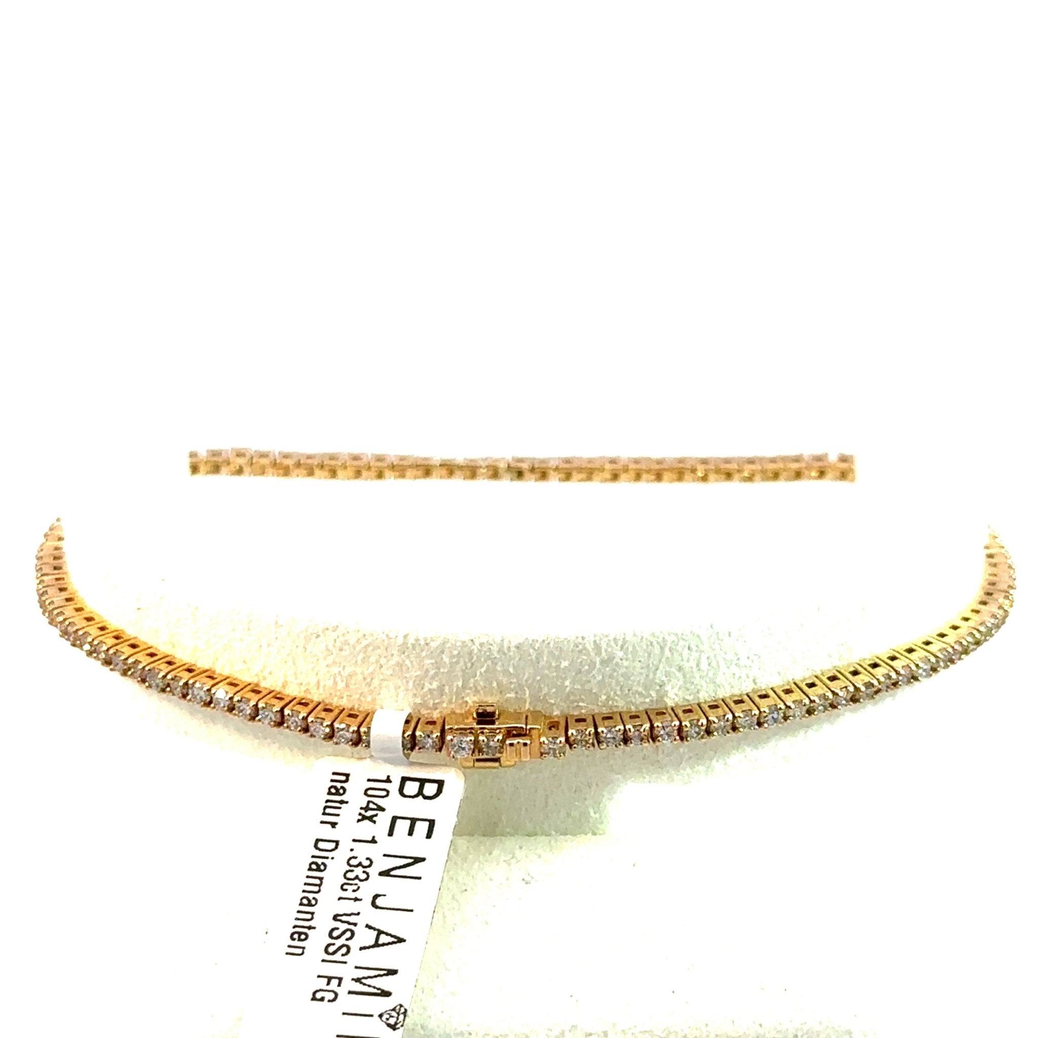 Tennis Armband - 1.8 mm - 18 kt (750 Gelbgold) - Juwelier BenjaminTennis Armband - 1.8 mm - 18 kt (750 Gelbgold)