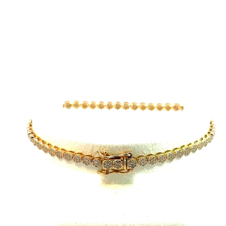Tennis Armband - 3 mm - 14 kt (585 Gelbgold) - rund - Juwelier BenjaminTennis Armband - 3 mm - 14 kt (585 Gelbgold) - rund