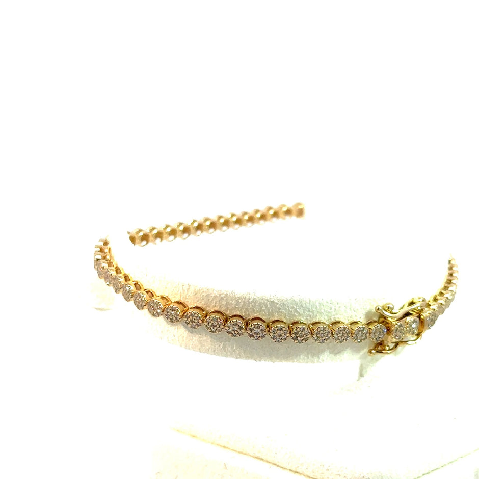 Tennis Armband - 3 mm - 14 kt (585 Gelbgold) - rund - Juwelier BenjaminTennis Armband - 3 mm - 14 kt (585 Gelbgold) - rund