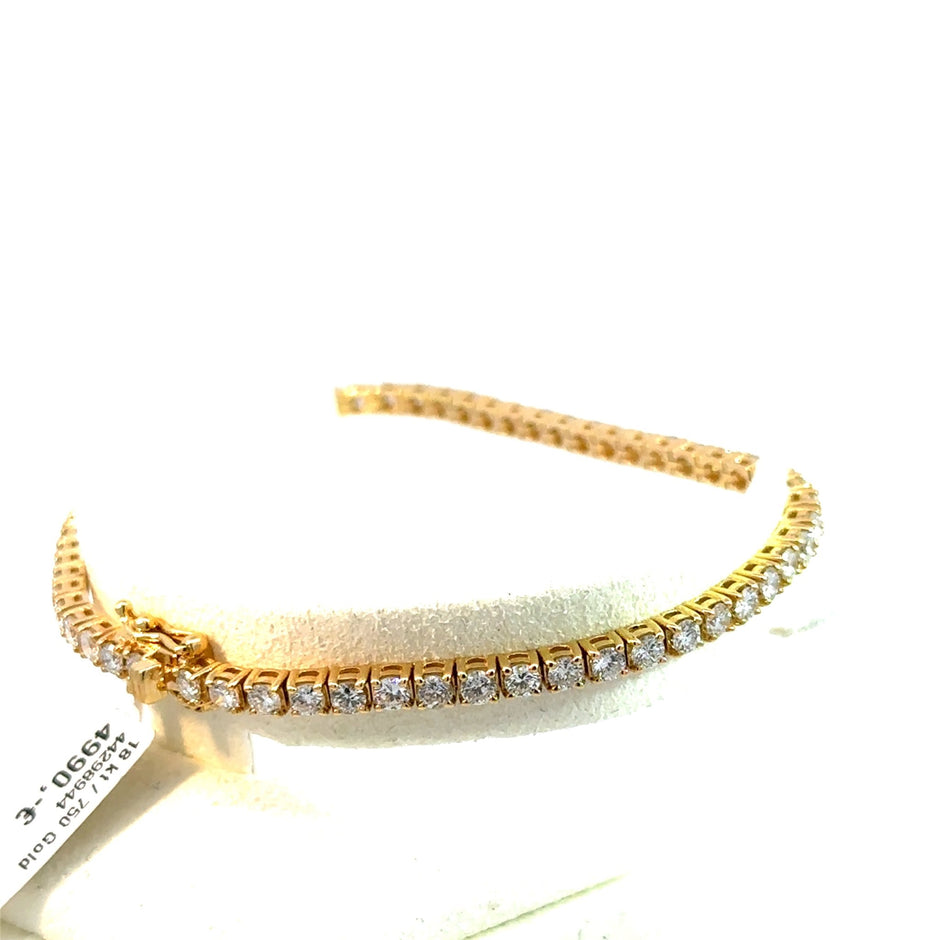 Tennis Armband - 3 mm - 18 kt (750 Gelbgold) - Juwelier BenjaminTennis Armband - 3 mm - 18 kt (750 Gelbgold)
