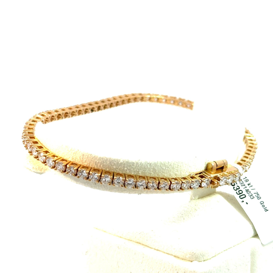 Tennis Armband - 3.2 mm - 18 kt (750 Gelbgold) - Juwelier BenjaminTennis Armband - 3.2 mm - 18 kt (750 Gelbgold)