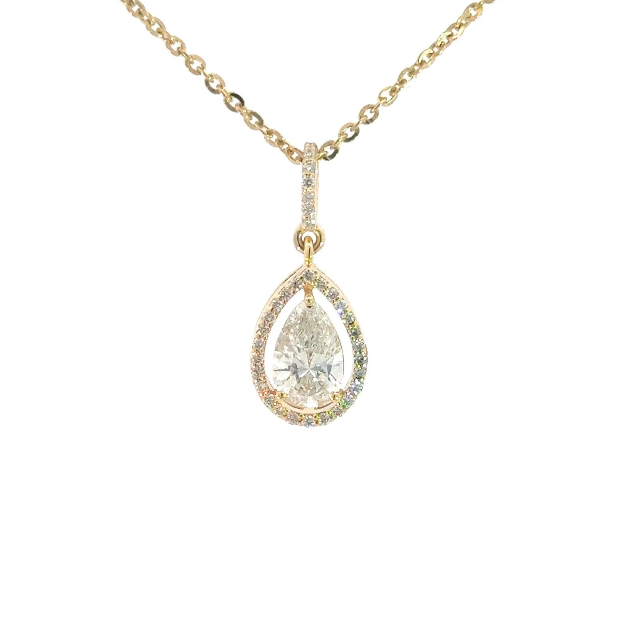 Tropfen Diamantanhänger 18 kt (750 Gold) - Juwelier BenjaminTropfen Diamantanhänger 18 kt (750 Gold)