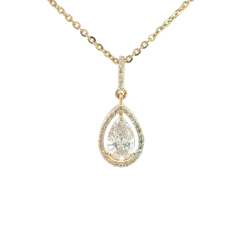 Tropfen Diamantanhänger 18 kt (750 Gold) - Juwelier BenjaminTropfen Diamantanhänger 18 kt (750 Gold)