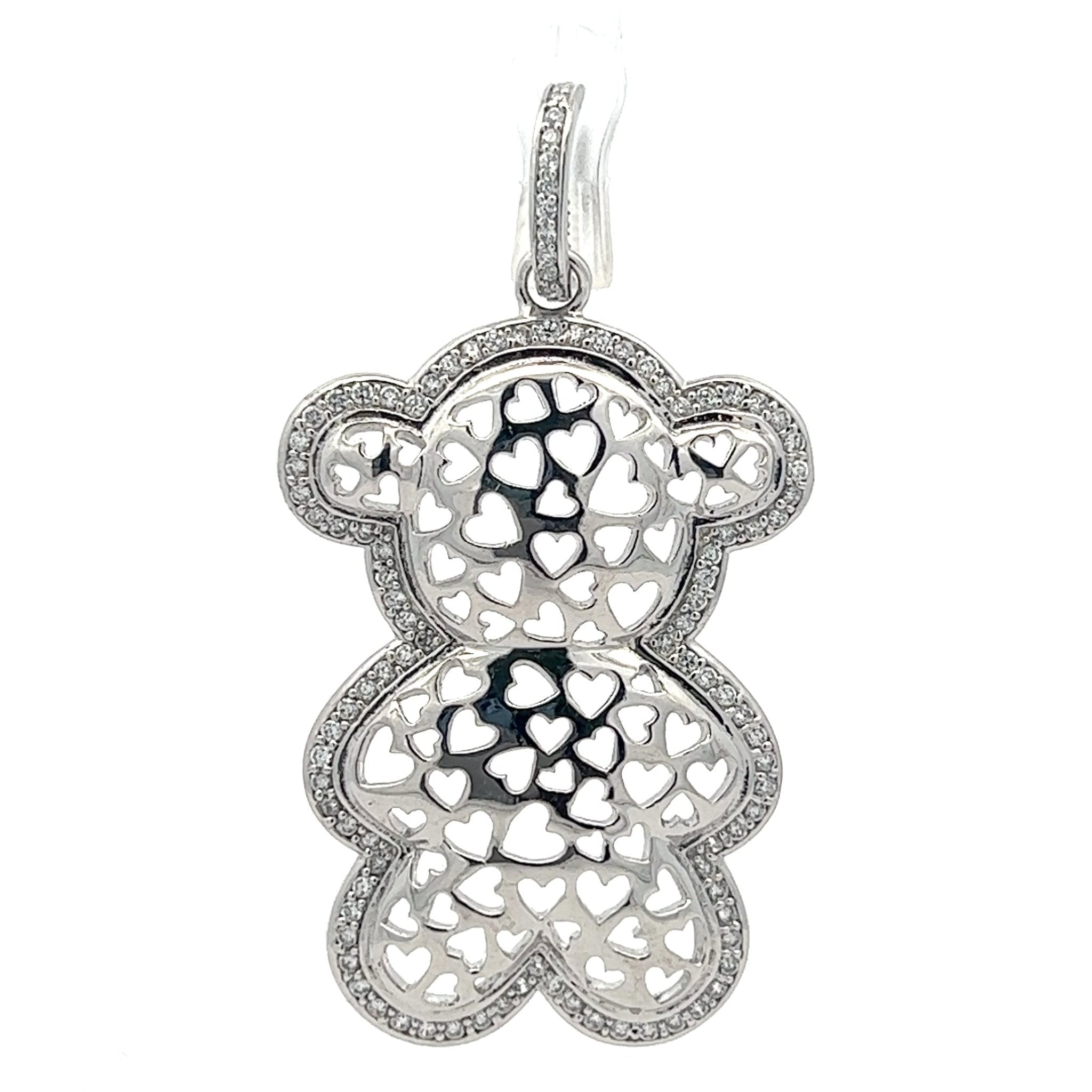 bär anhänger silber