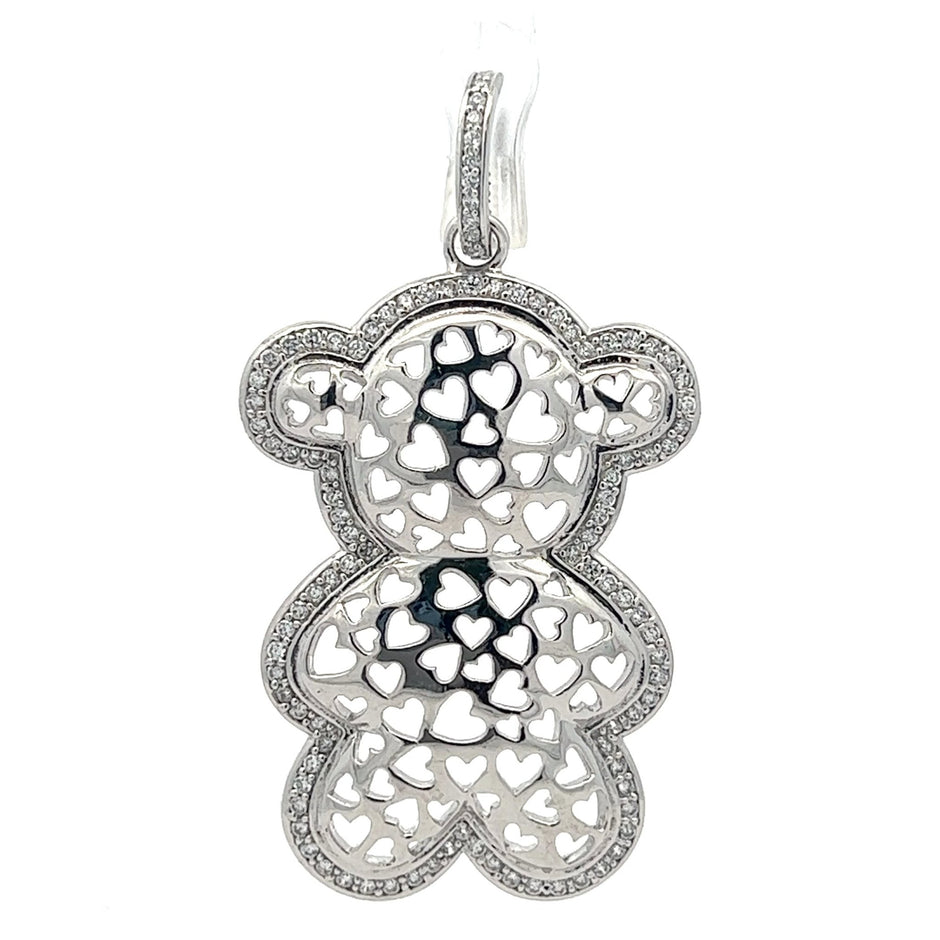 bär anhänger silber