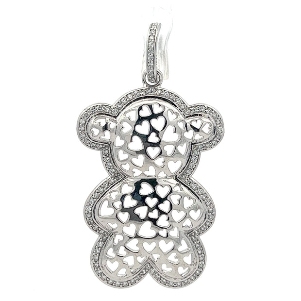 bär anhänger silber