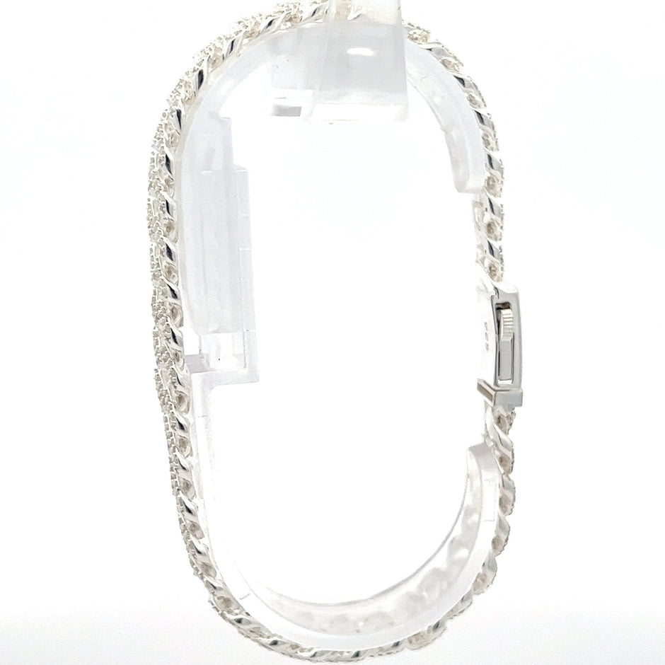 cuban link armband silber