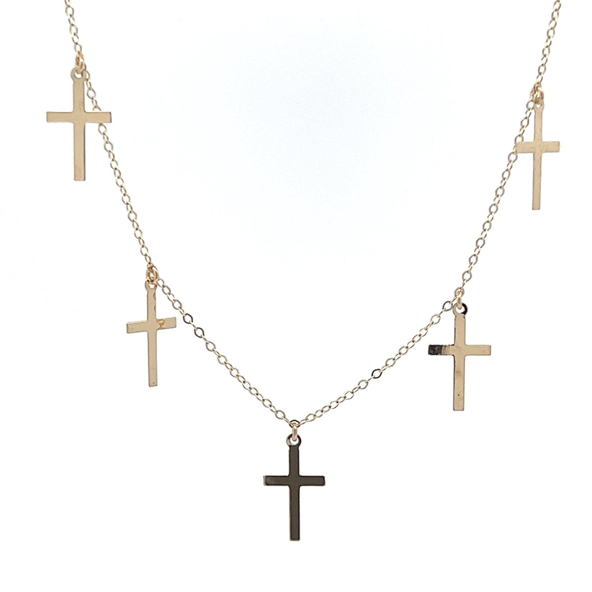 damenkette x 5 goldkreuze