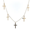 damenkette x 5 goldkreuze