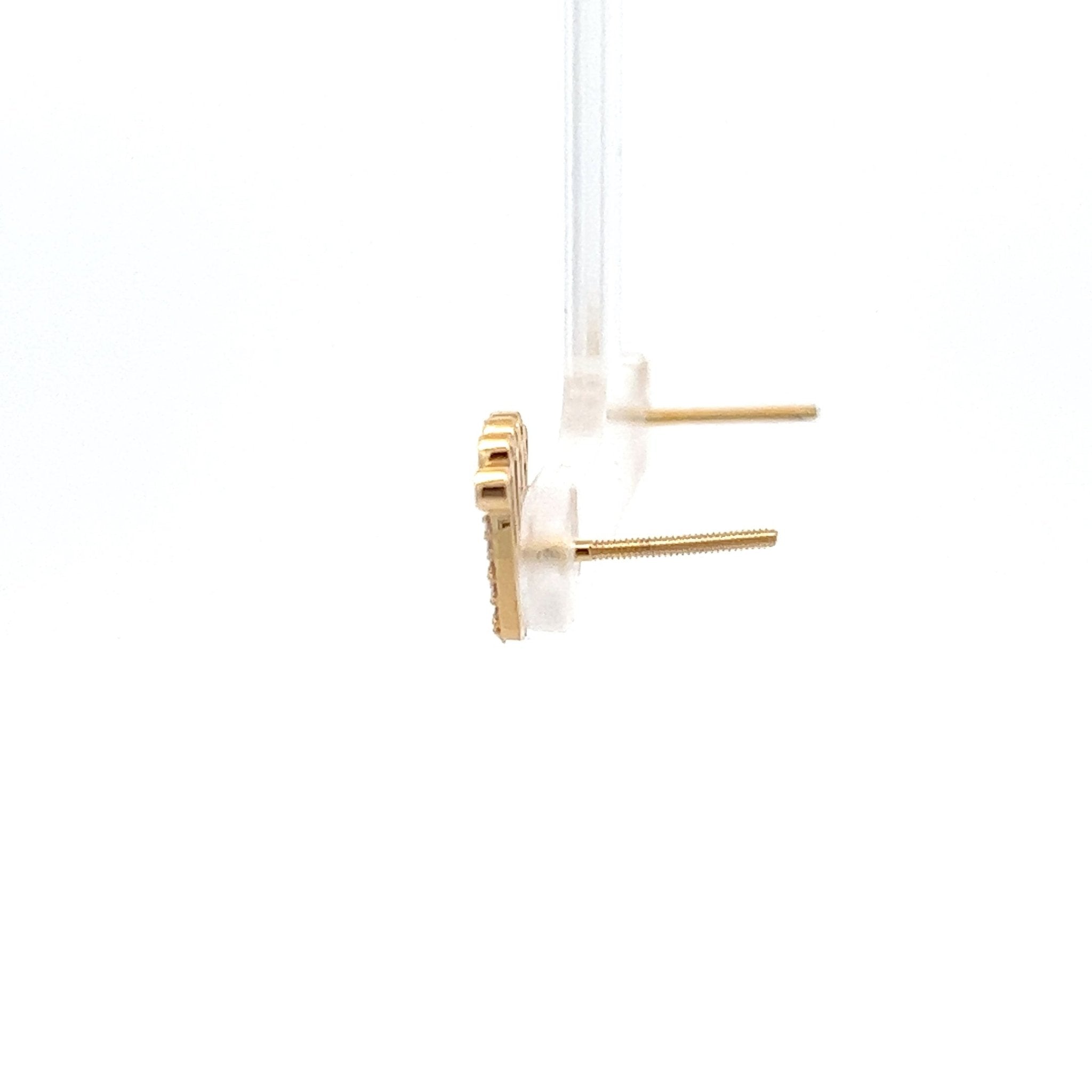 Diamant Kronenohrringe 14 kt (585 Gold) 0.61 ct - Juwelier BenjaminDiamant Kronenohrringe 14 kt (585 Gold) 0.61 ct