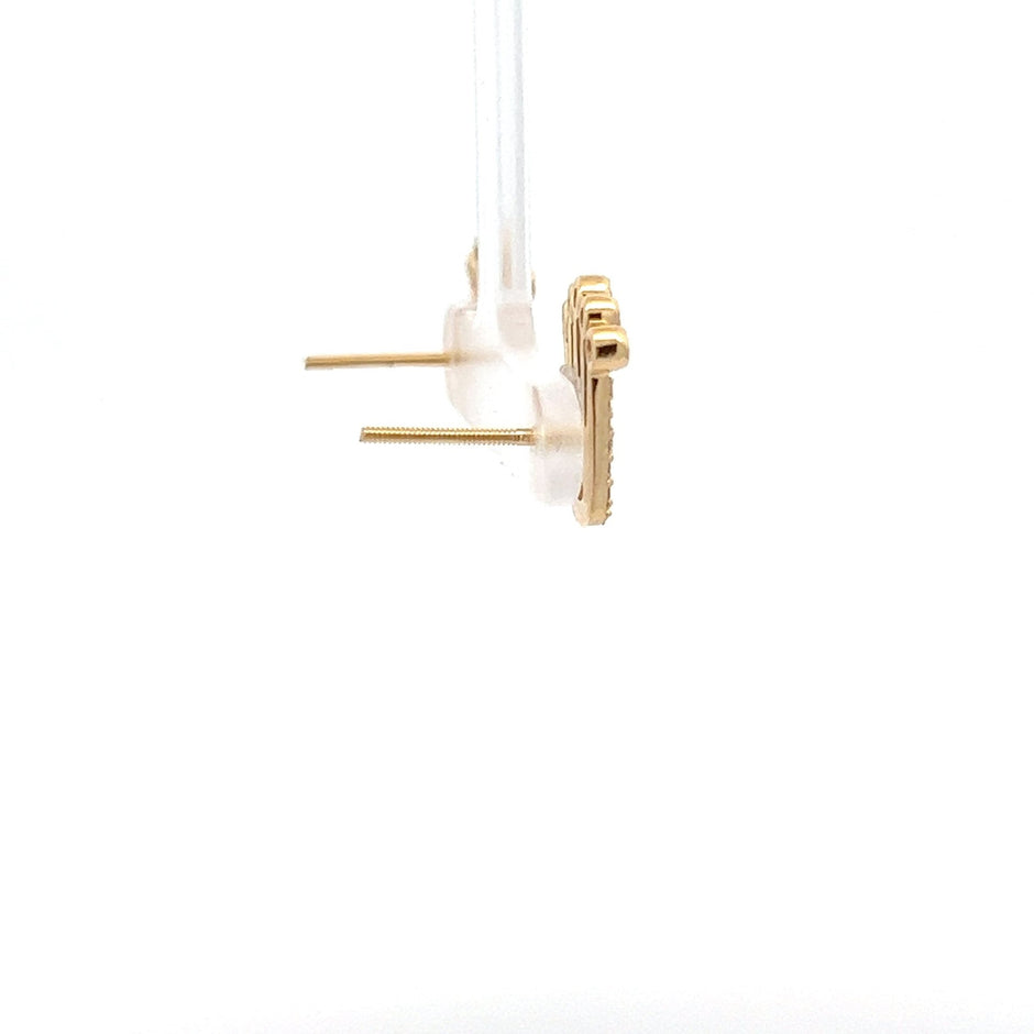 Diamant Kronenohrringe 14 kt (585 Gold) 1.1 ct - Juwelier BenjaminDiamant Kronenohrringe 14 kt (585 Gold) 1.1 ct