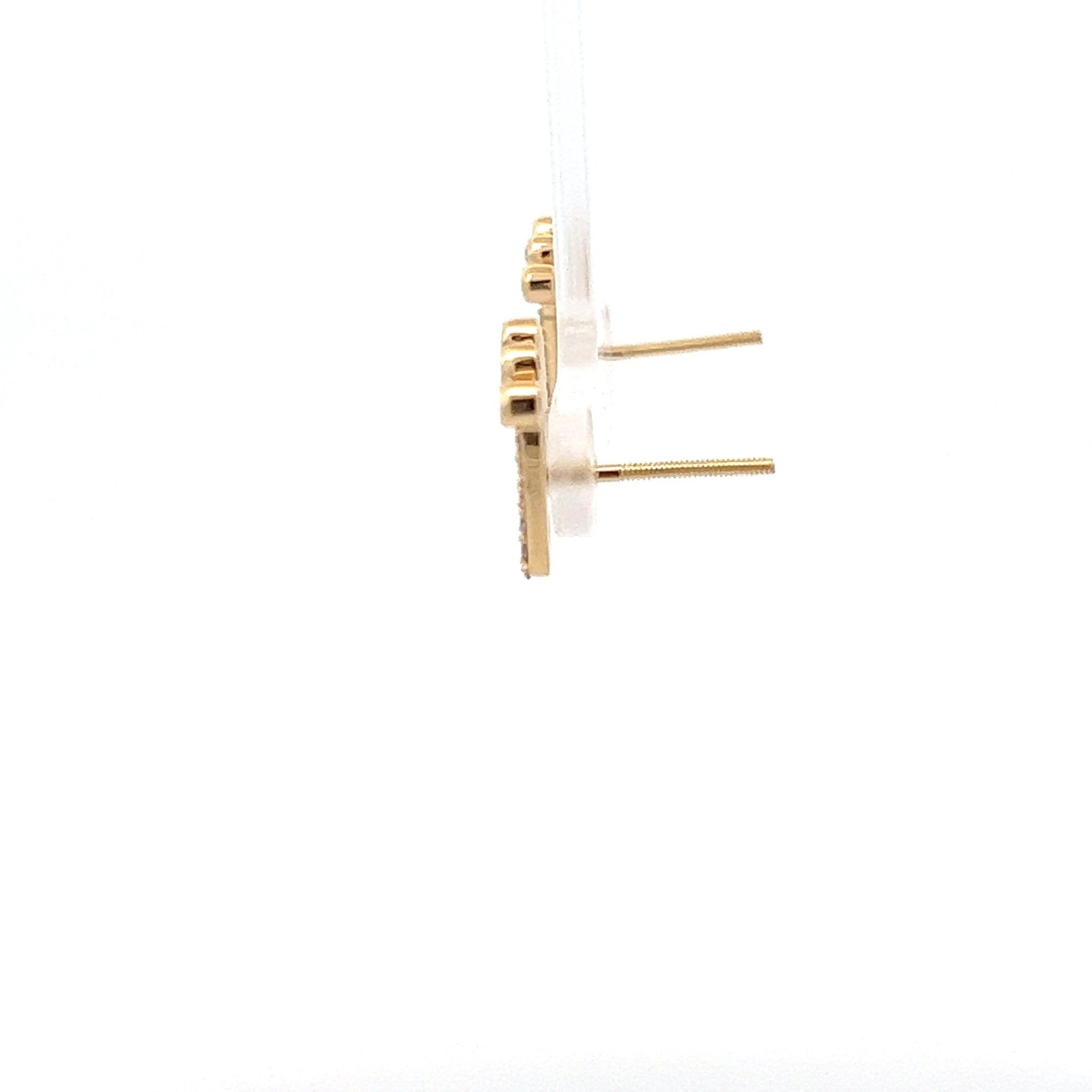 Diamant Kronenohrringe 14 kt (585 Gold) 1.1 ct - Juwelier BenjaminDiamant Kronenohrringe 14 kt (585 Gold) 1.1 ct