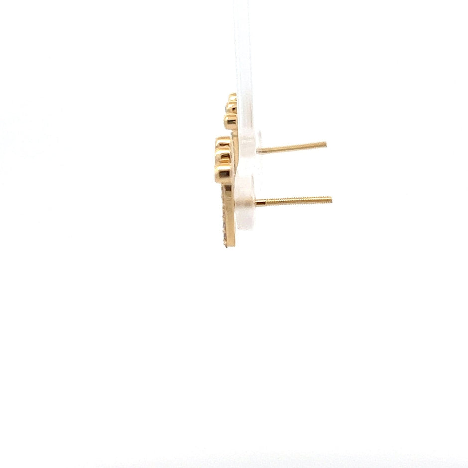 Diamant Kronenohrringe 14 kt (585 Gold) 1.1 ct - Juwelier BenjaminDiamant Kronenohrringe 14 kt (585 Gold) 1.1 ct