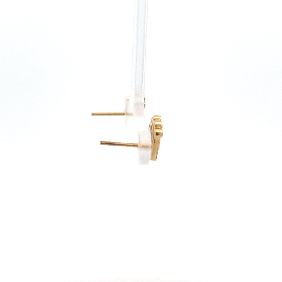 Diamant Kronenohrringe 14kt (585 Gold) 0.22 ct - Juwelier BenjaminDiamant Kronenohrringe 14kt (585 Gold) 0.22 ct