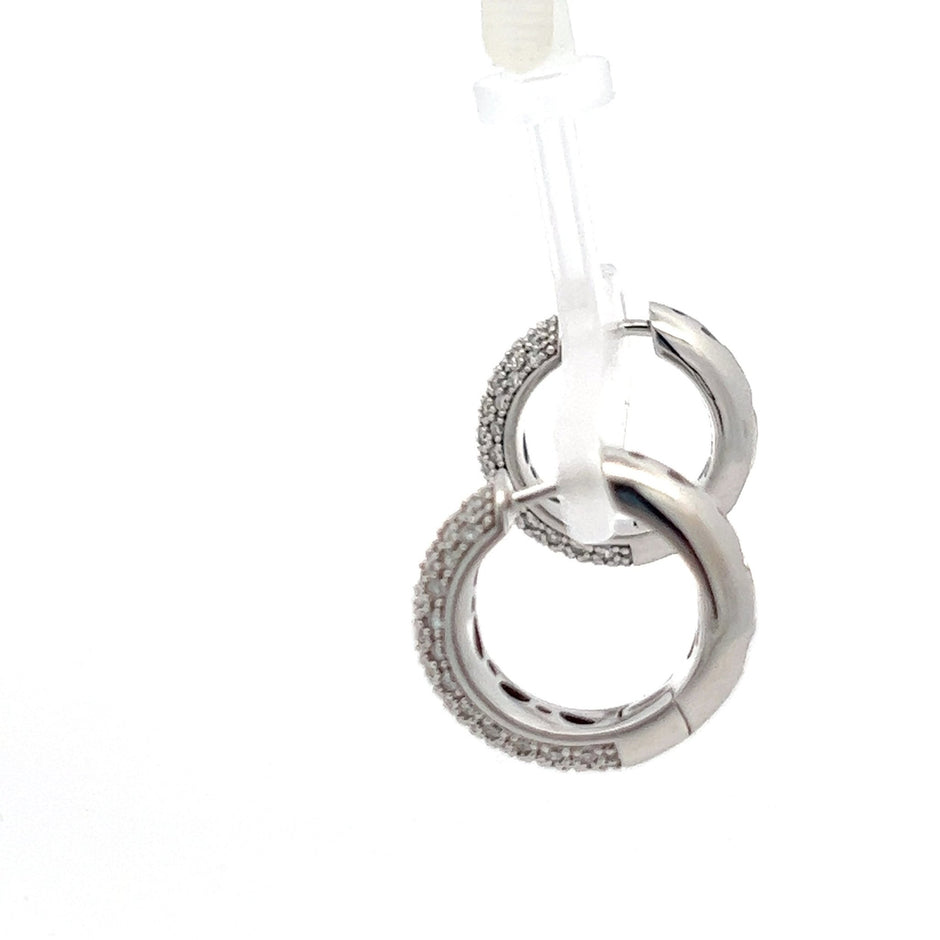 Diamant Ohrringe / Creolen  14 kt (585 Gold) 1.0 ct