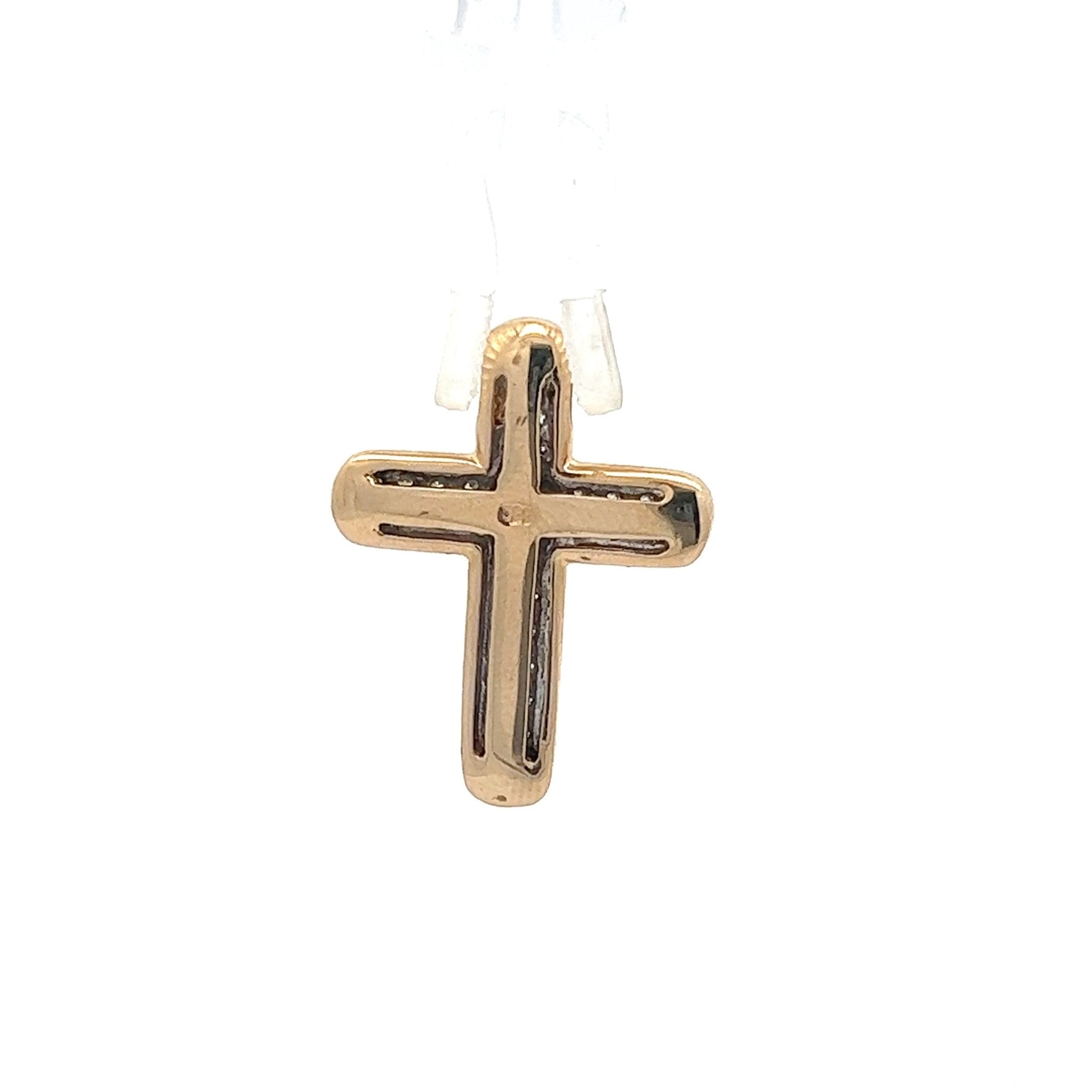 Diamantkreuz 14 kt (585 Gold) 0.25 ct - Juwelier BenjaminDiamantkreuz 14 kt (585 Gold) 0.25 ct