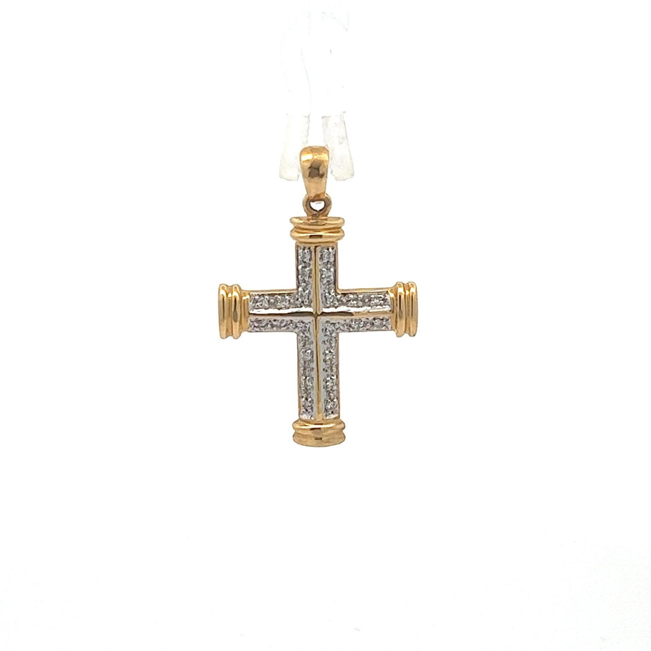 Diamantkreuz 18 kt (750 Gold) 0.11 ct - Juwelier BenjaminDiamantkreuz 18 kt (750 Gold) 0.11 ct