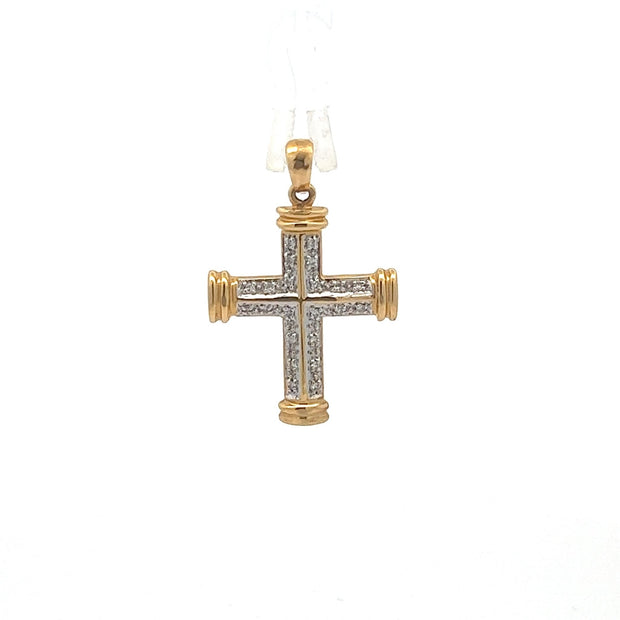 Diamantkreuz 18 kt (750 Gold) 0.11 ct - Juwelier BenjaminDiamantkreuz 18 kt (750 Gold) 0.11 ct