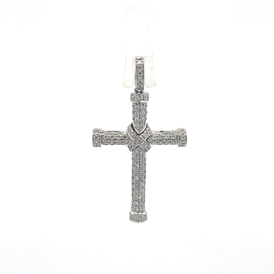 Diamantkreuz 18 kt (750 Gold) 0.83 ct - Juwelier BenjaminDiamantkreuz 18 kt (750 Gold) 0.83 ct