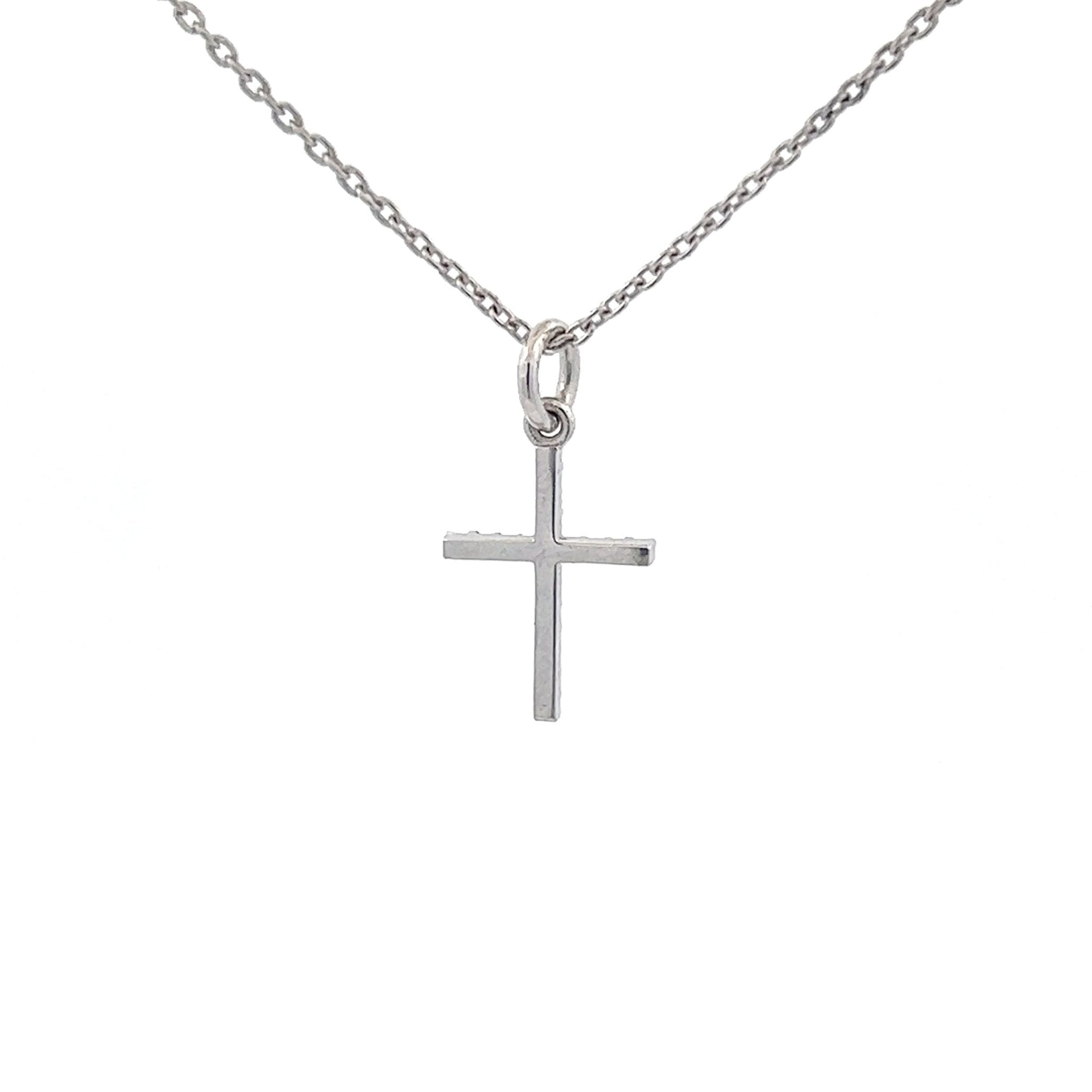 Diamantkreuz mit Ankerkette 14 kt Gold (585 Gold) 0.11 ct - Juwelier BenjaminDiamantkreuz mit Ankerkette 14 kt Gold (585 Gold) 0.11 ct