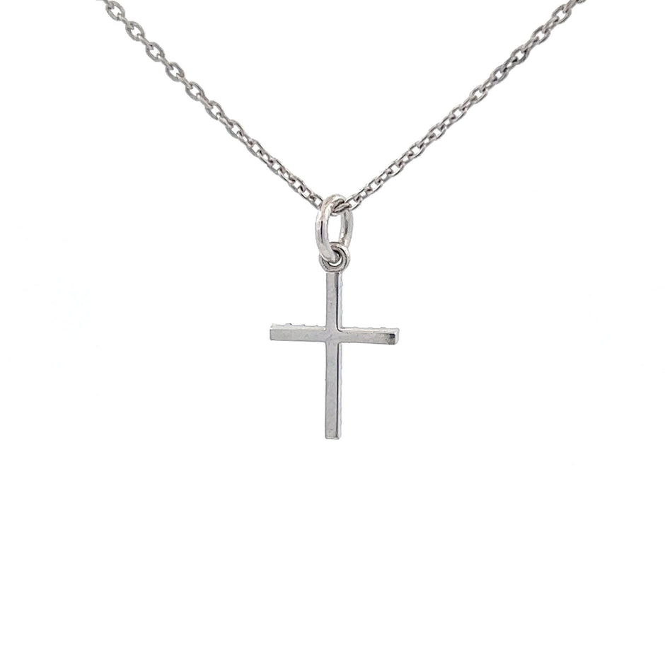 Diamantkreuz mit Ankerkette 14 kt Gold (585 Gold) 0.11 ct - Juwelier BenjaminDiamantkreuz mit Ankerkette 14 kt Gold (585 Gold) 0.11 ct