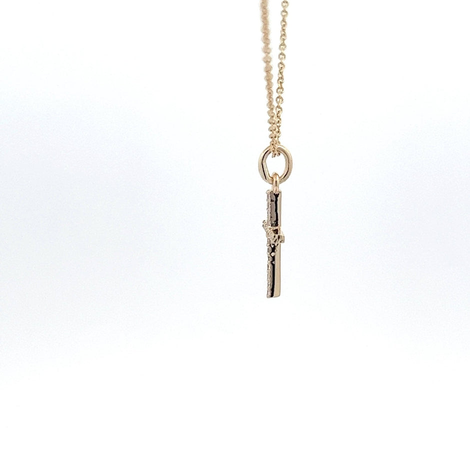 Diamantkreuz mit Ankerkette 14 kt Gold (585 Gold) 0.11 ct - Juwelier BenjaminDiamantkreuz mit Ankerkette 14 kt Gold (585 Gold) 0.11 ct