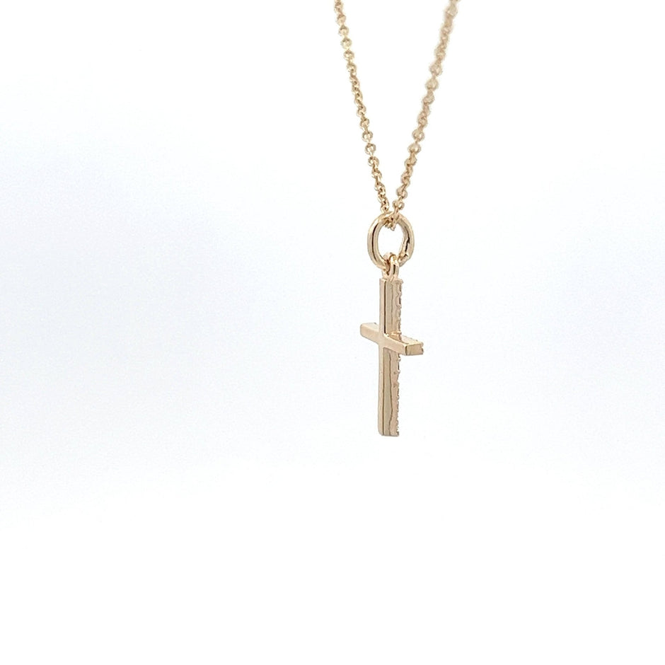 Diamantkreuz mit Ankerkette 14 kt Gold (585 Gold) 0.11 ct - Juwelier BenjaminDiamantkreuz mit Ankerkette 14 kt Gold (585 Gold) 0.11 ct
