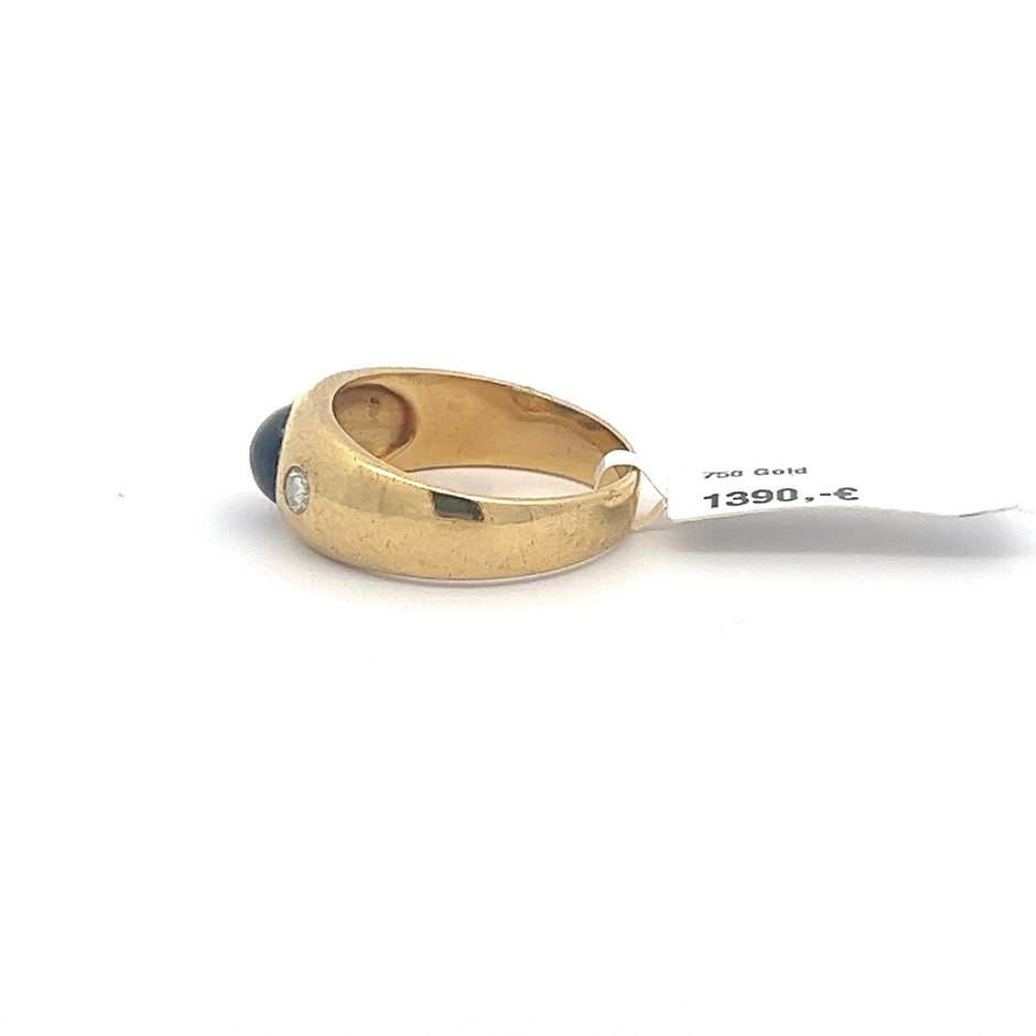 Herren Diamant / Saphir-Ring 18 kt (750 Gold) 0.25 ct - Juwelier BenjaminHerren Diamant / Saphir-Ring 18 kt (750 Gold) 0.25 ct