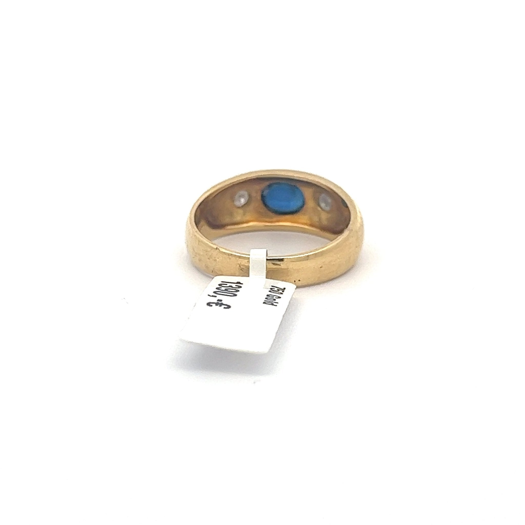 Herren Diamant / Saphir-Ring 18 kt (750 Gold) 0.25 ct - Juwelier BenjaminHerren Diamant / Saphir-Ring 18 kt (750 Gold) 0.25 ct