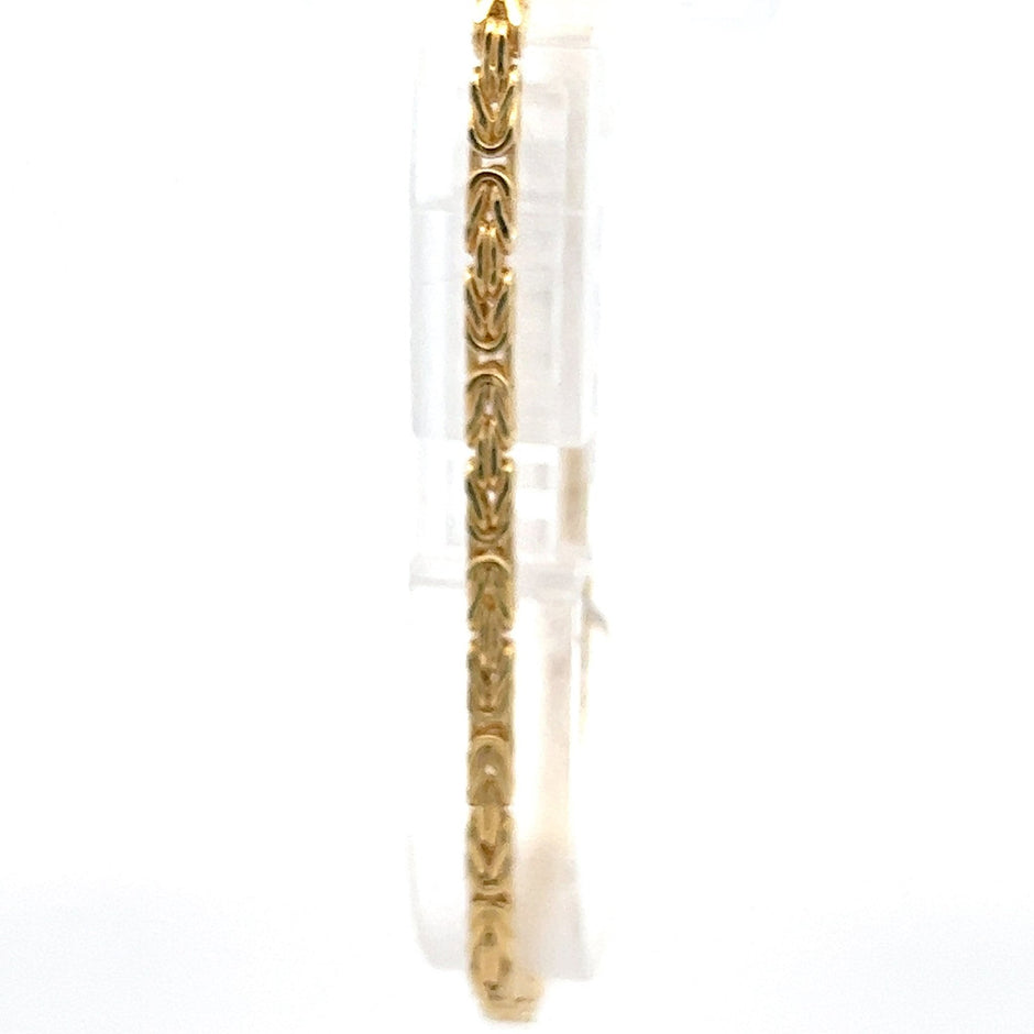 Königsarmband 3 mm – 14 kt Gold, 22 cm