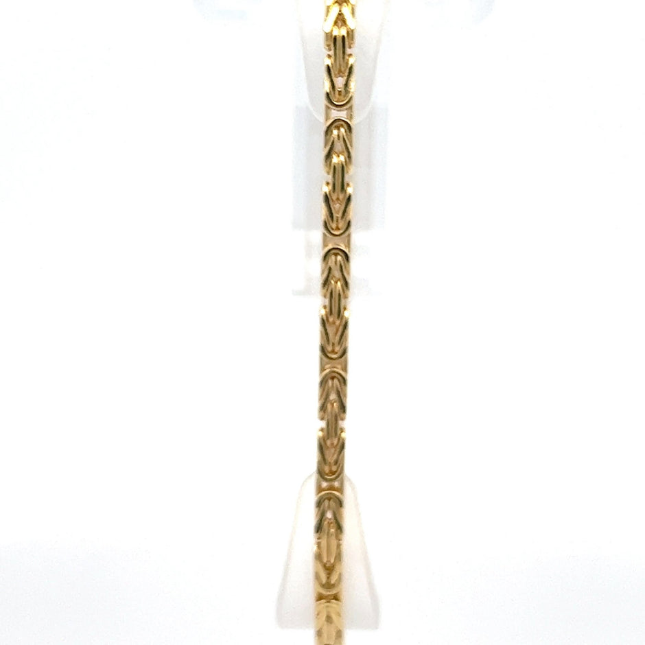 Königsarmband 3 mm – 14 kt Gold, 22 cm
