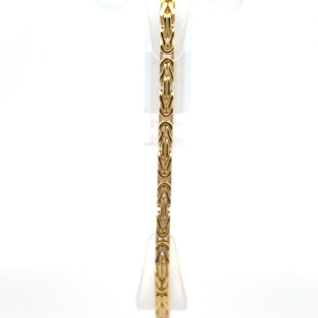 Königsarmband 3 mm – 14 kt Gold, 22 cm