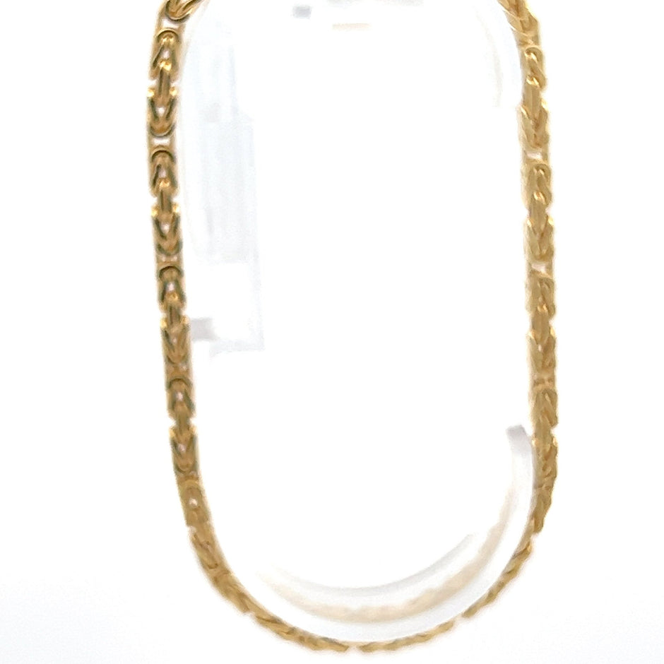 Königsarmband 3 mm – 14 kt Gold, 22 cm