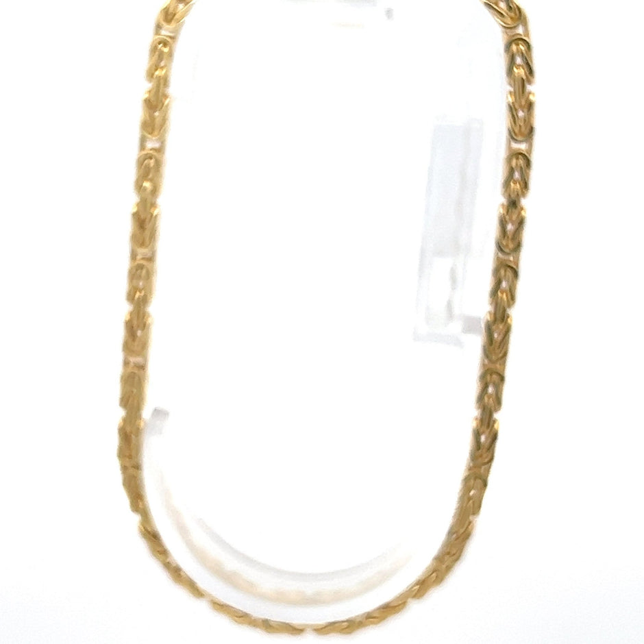 Königsarmband 3 mm – 14 kt Gold, 22 cm