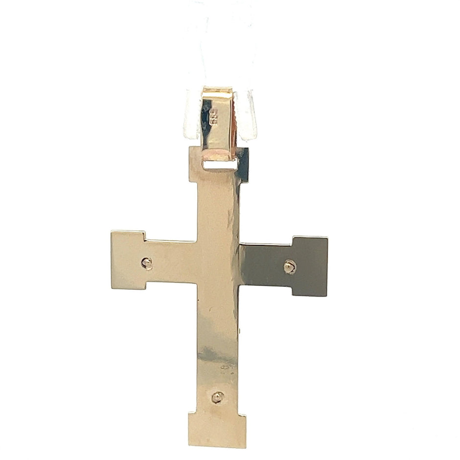 Kreuz-Anhänger aus 585 Gold, 5,1 × 3,1 cm