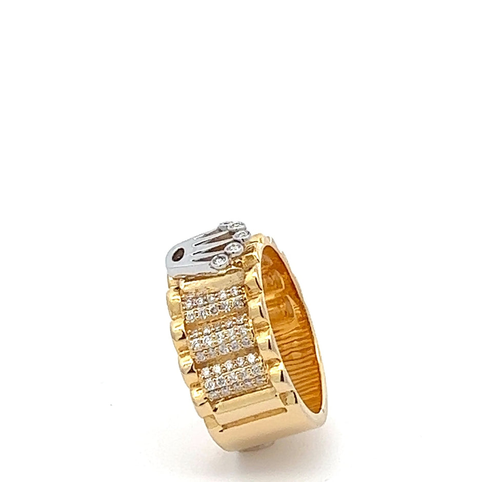 Kronenring mit Brillanten 14 kt (0.925 ct Diamanten) - Juwelier BenjaminKronenring mit Brillanten 14 kt (0.925 ct Diamanten)