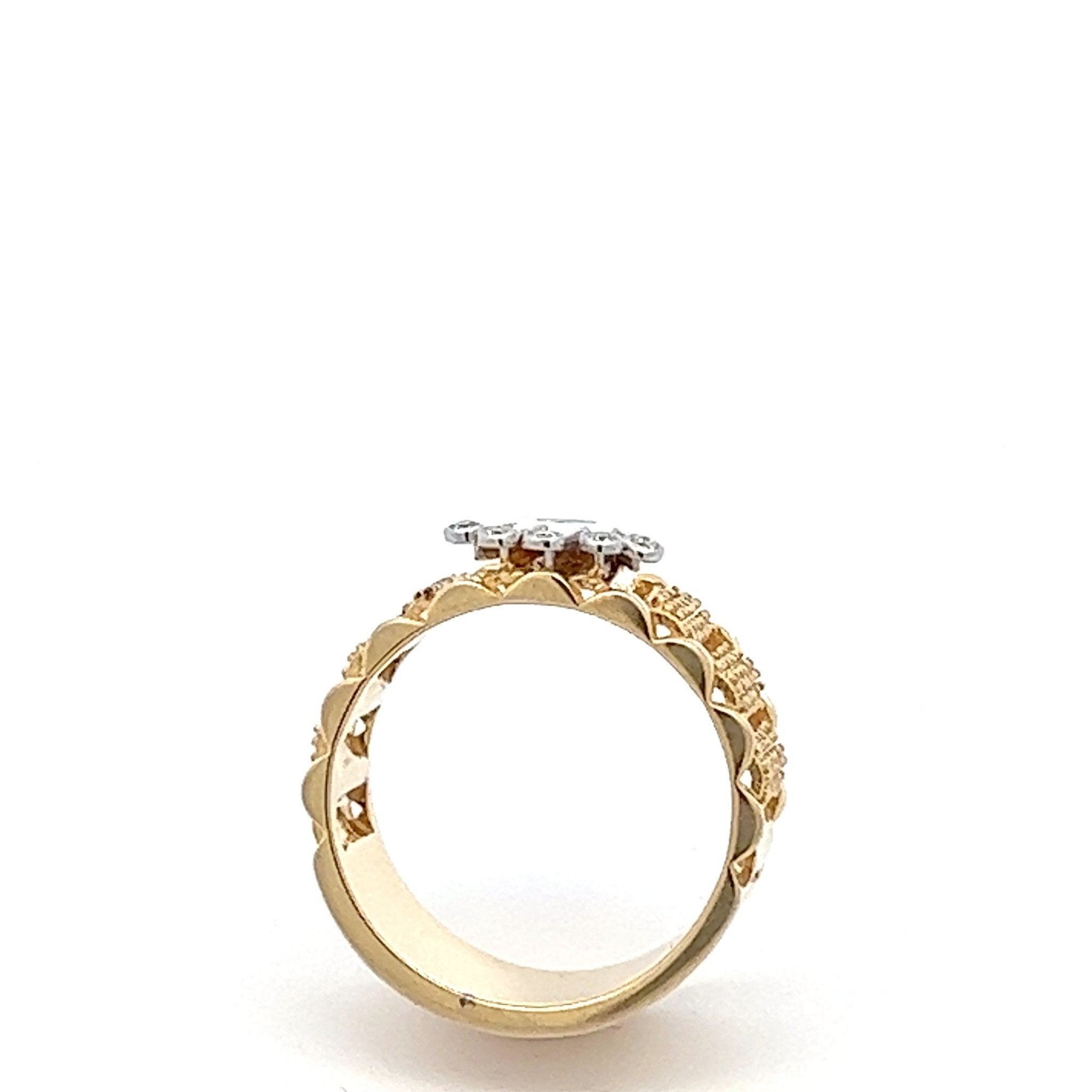 Kronenring mit Brillanten 14 kt (0.925 ct Diamanten) - Juwelier BenjaminKronenring mit Brillanten 14 kt (0.925 ct Diamanten)