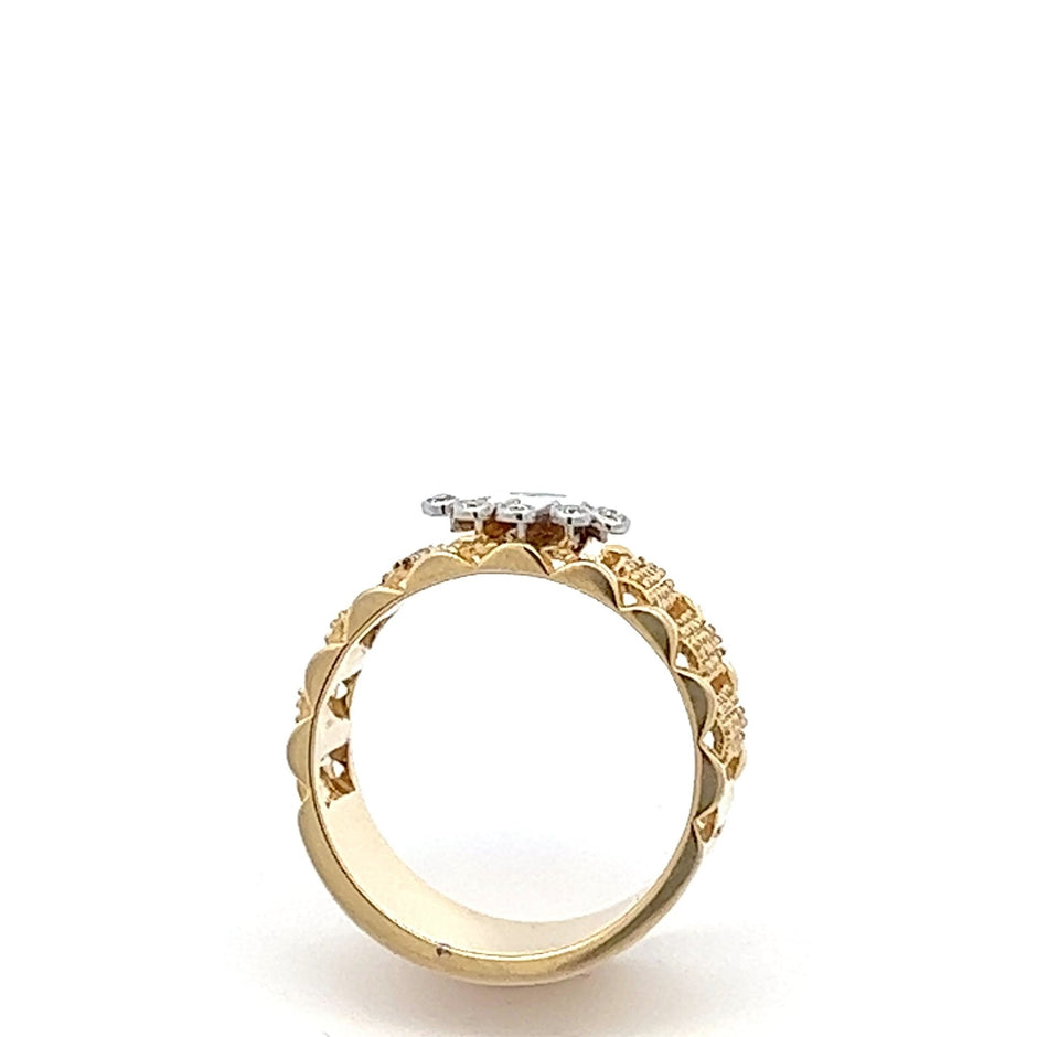 Kronenring mit Brillanten 14 kt (0.925 ct Diamanten) - Juwelier BenjaminKronenring mit Brillanten 14 kt (0.925 ct Diamanten)