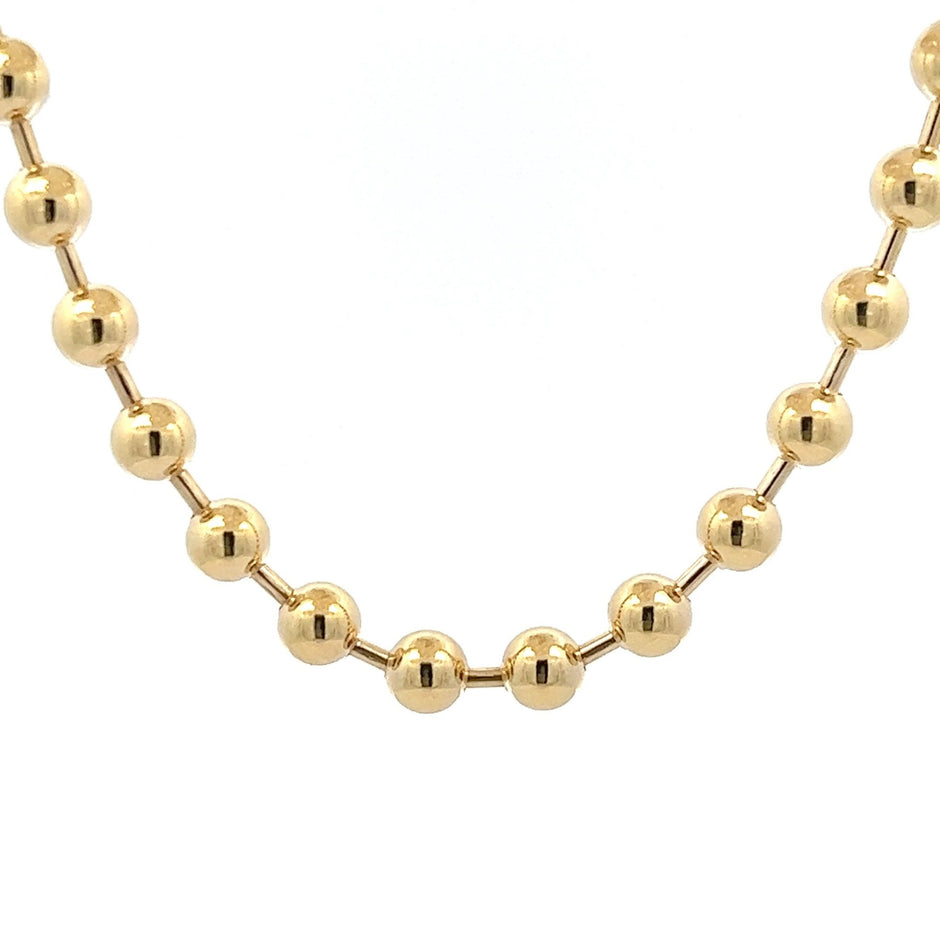 Kugelkette 14 kt (585 Gold) 6 mm - Juwelier BenjaminKugelkette 14 kt (585 Gold) 6 mm