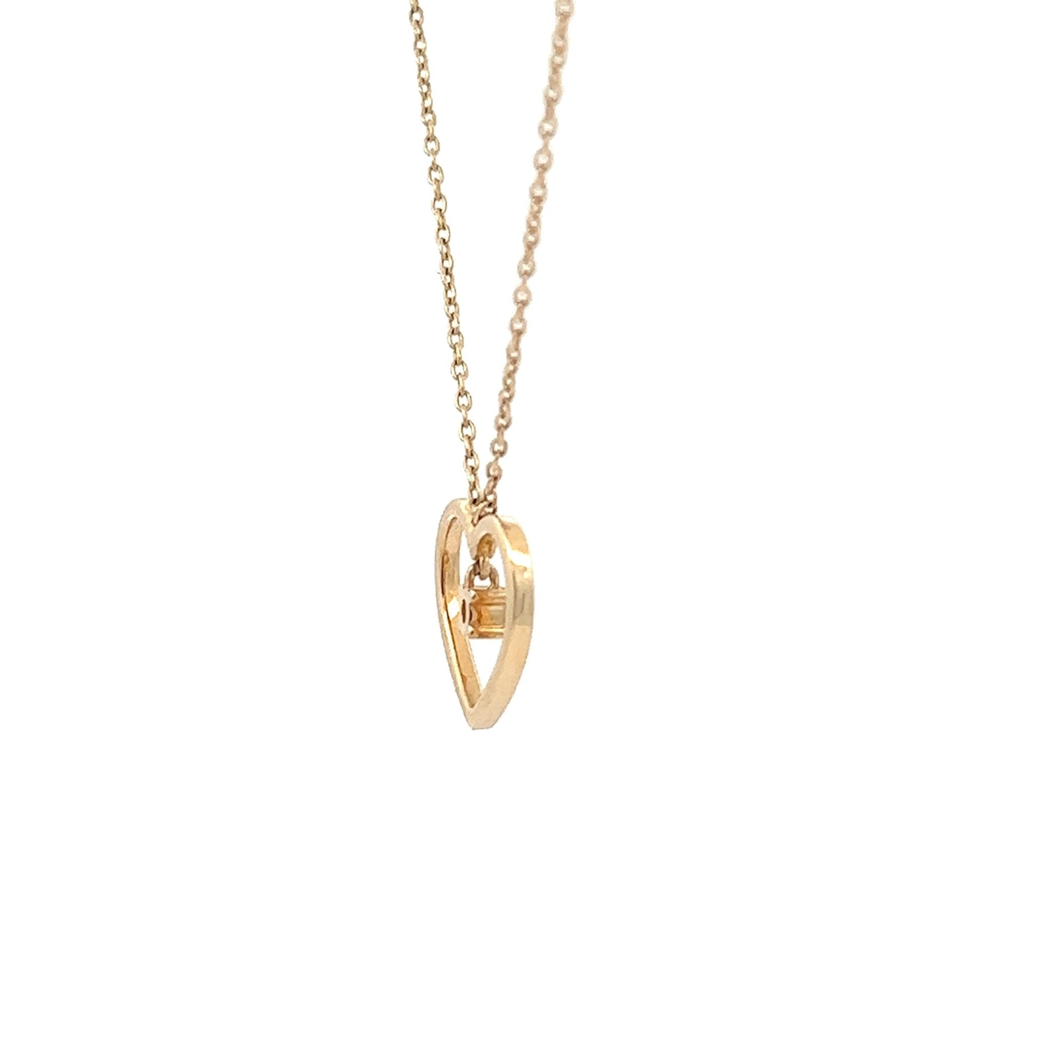 Lucky Heart Anhänger mit Ankerkette 14kt (585 Gold) 0.11 ct - Juwelier BenjaminLucky Heart Anhänger mit Ankerkette 14kt (585 Gold) 0.11 ct