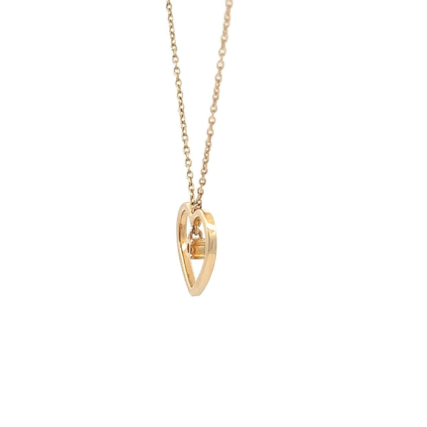 Lucky Heart Anhänger mit Ankerkette 14kt (585 Gold) 0.11 ct - Juwelier BenjaminLucky Heart Anhänger mit Ankerkette 14kt (585 Gold) 0.11 ct