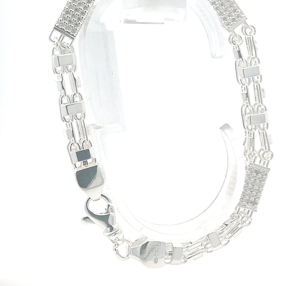 Magnumarmband x Steine Silber 6 mm - Juwelier BenjaminMagnumarmband x Steine Silber 6 mm