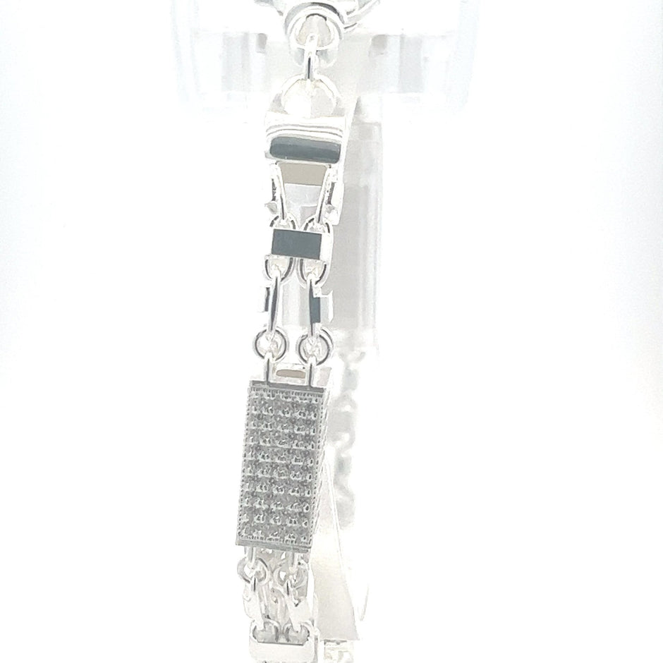 Magnumarmband x Steine Silber 8 mm - Juwelier BenjaminMagnumarmband x Steine Silber 8 mm