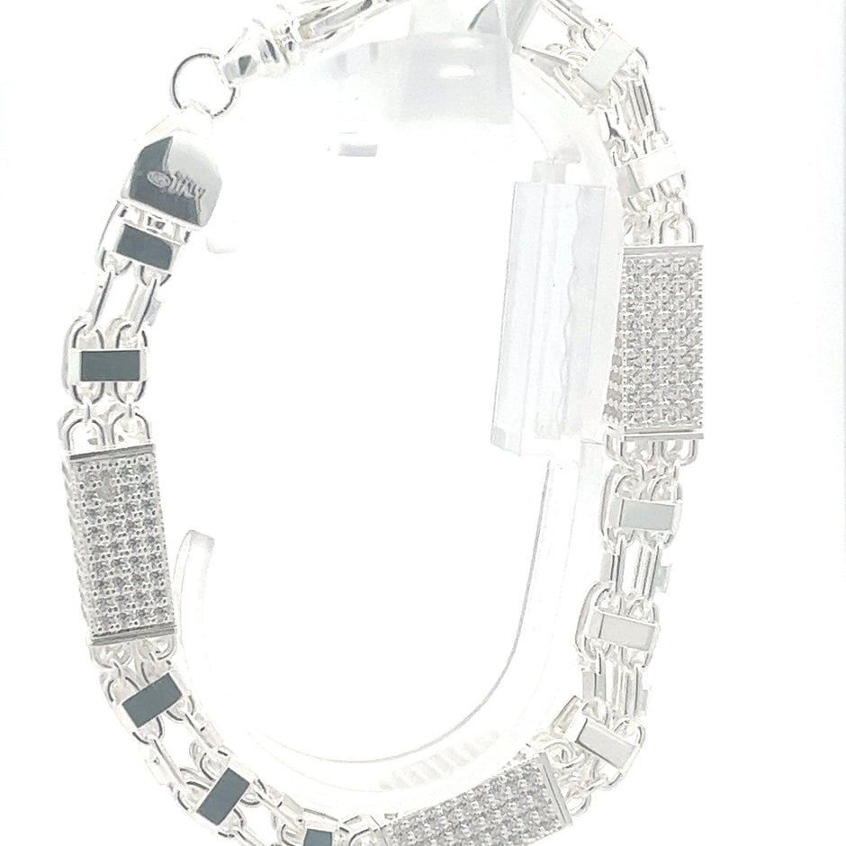 Magnumarmband x Steine Silber 8 mm - Juwelier BenjaminMagnumarmband x Steine Silber 8 mm