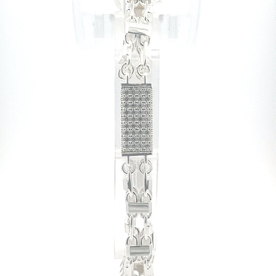 Magnumarmband x Steine Silber 8 mm - Juwelier BenjaminMagnumarmband x Steine Silber 8 mm