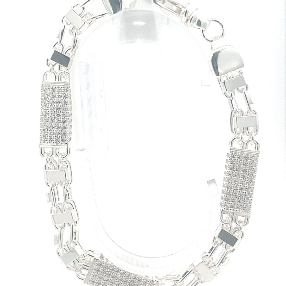 Magnumarmband x Steine Silber 8 mm - Juwelier BenjaminMagnumarmband x Steine Silber 8 mm