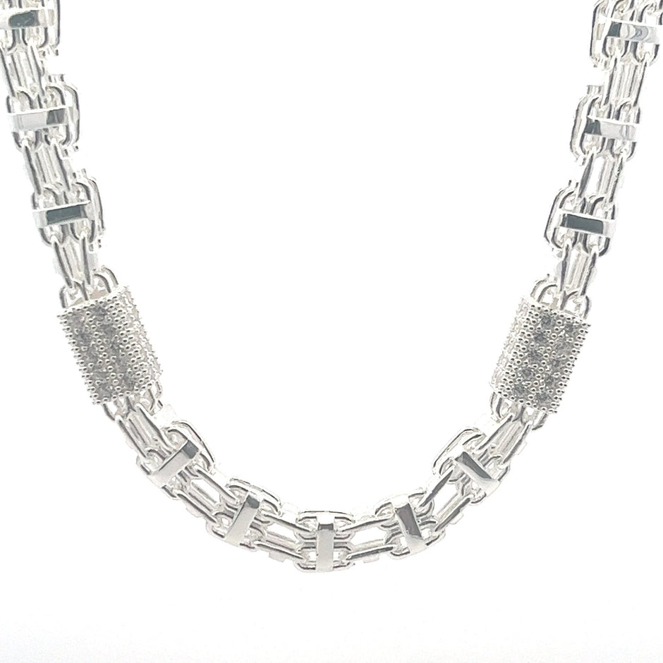 Magnumkette x Steine Silber 9 mm - Juwelier BenjaminMagnumkette x Steine Silber 9 mm